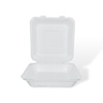 9" 1-Compartment Bagasse Clamshell