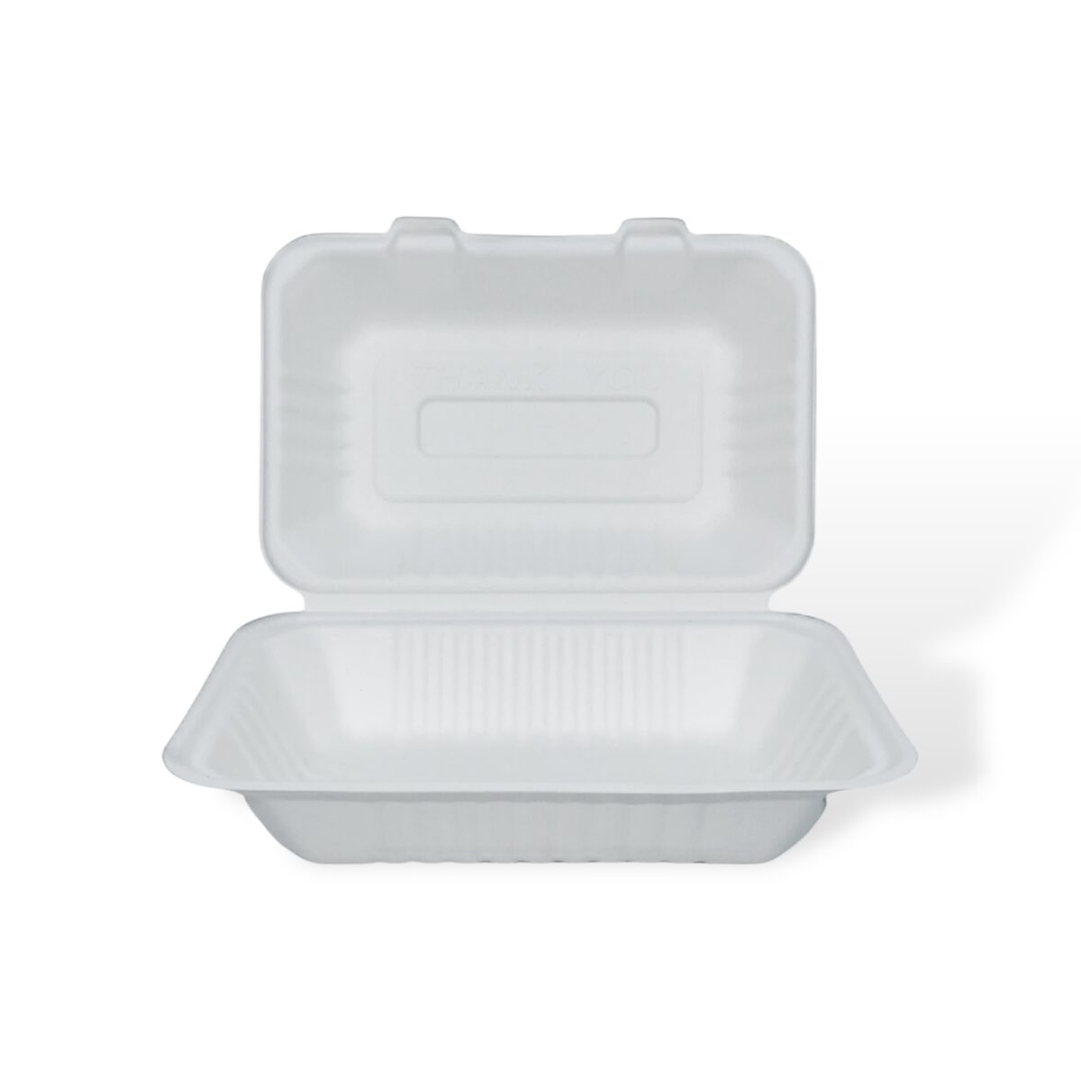 9" x 6" x 3" Bagasse Clamshell - Image 1