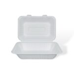 9" x 6" x 3" Bagasse Clamshell