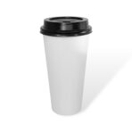 20oz - 90mm Hot Coffee Cup - White - Image 4