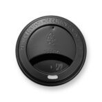 90mm Hot Coffee Cup Lid- Black