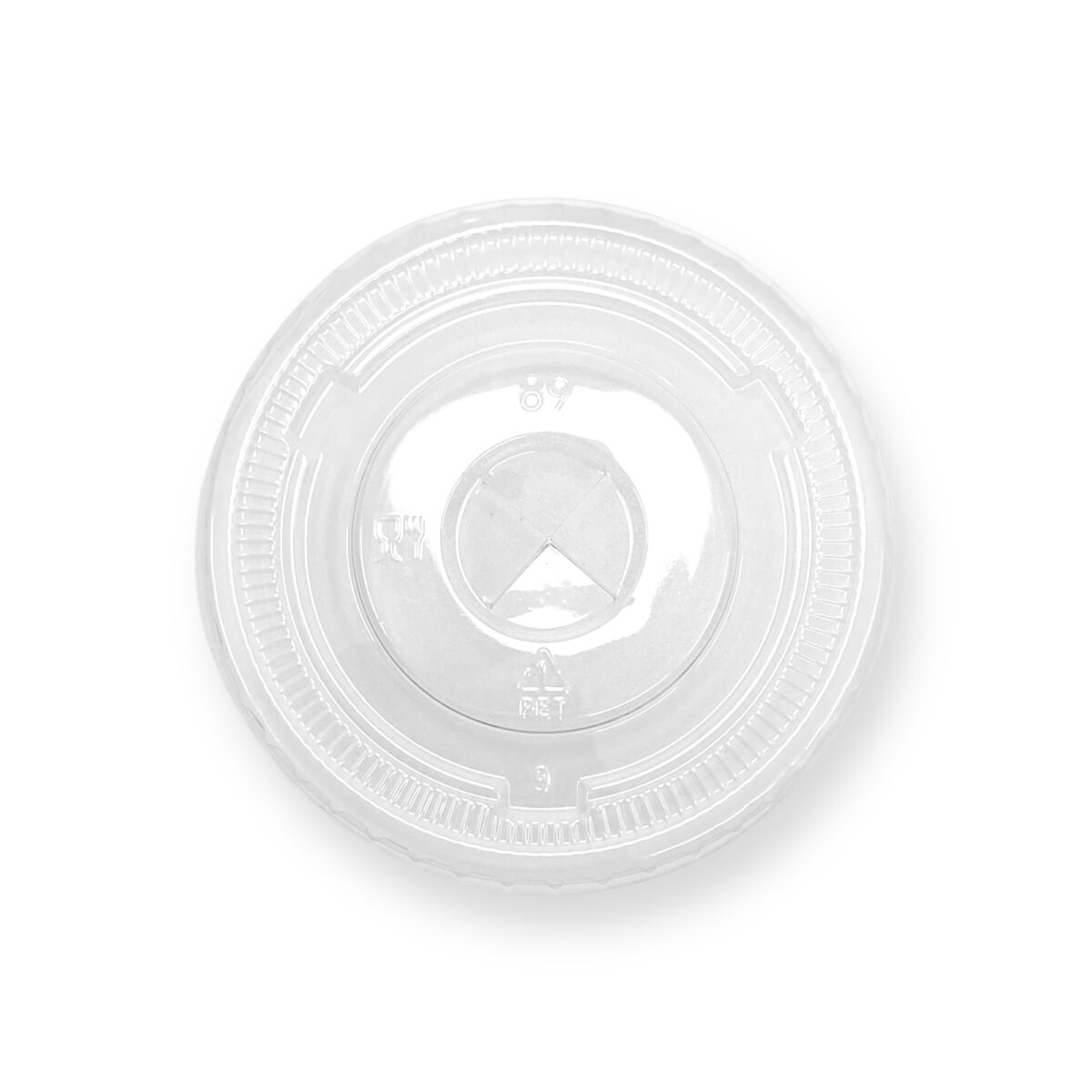 89mm PET Flat Lid With Straw Slot - Image 1