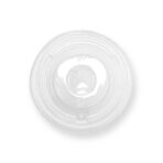 89mm PET Flat Lid With Straw Slot