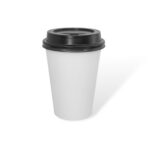 12oz - 90mm Hot Coffee Cup - White - Image 4