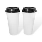 20oz - 90mm Hot Coffee Cup - White - Image 5
