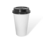16oz - 90mm Hot Coffee Cup - White - Image 4
