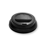 80mm Hot Coffee Cup Lid- Black - Image 2