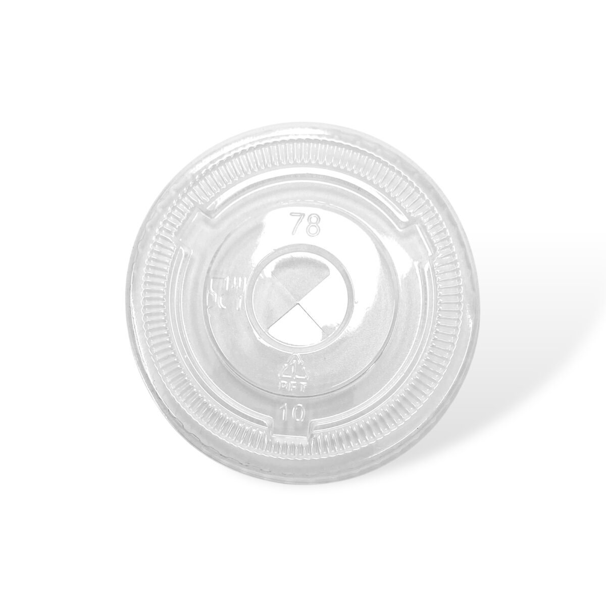 78mm PET Flat Lid With Straw Slot - Image 1