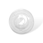 78mm PET Flat Lid With Straw Slot