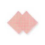 12" x 12" Wax Paper Checked Open Box - Red - Image 2