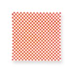 12" x 12" Wax Paper Checked Open Box - Red