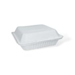 9" 1-Compartment Bagasse Clamshell - Image 6