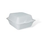 6" Bagasse Wide Hamburger Box - Image 6