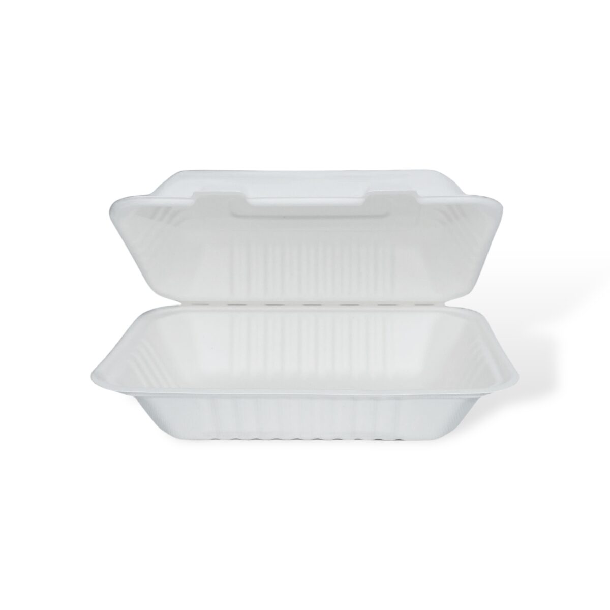 9" x 6" x 3" Bagasse Clamshell - Image 2