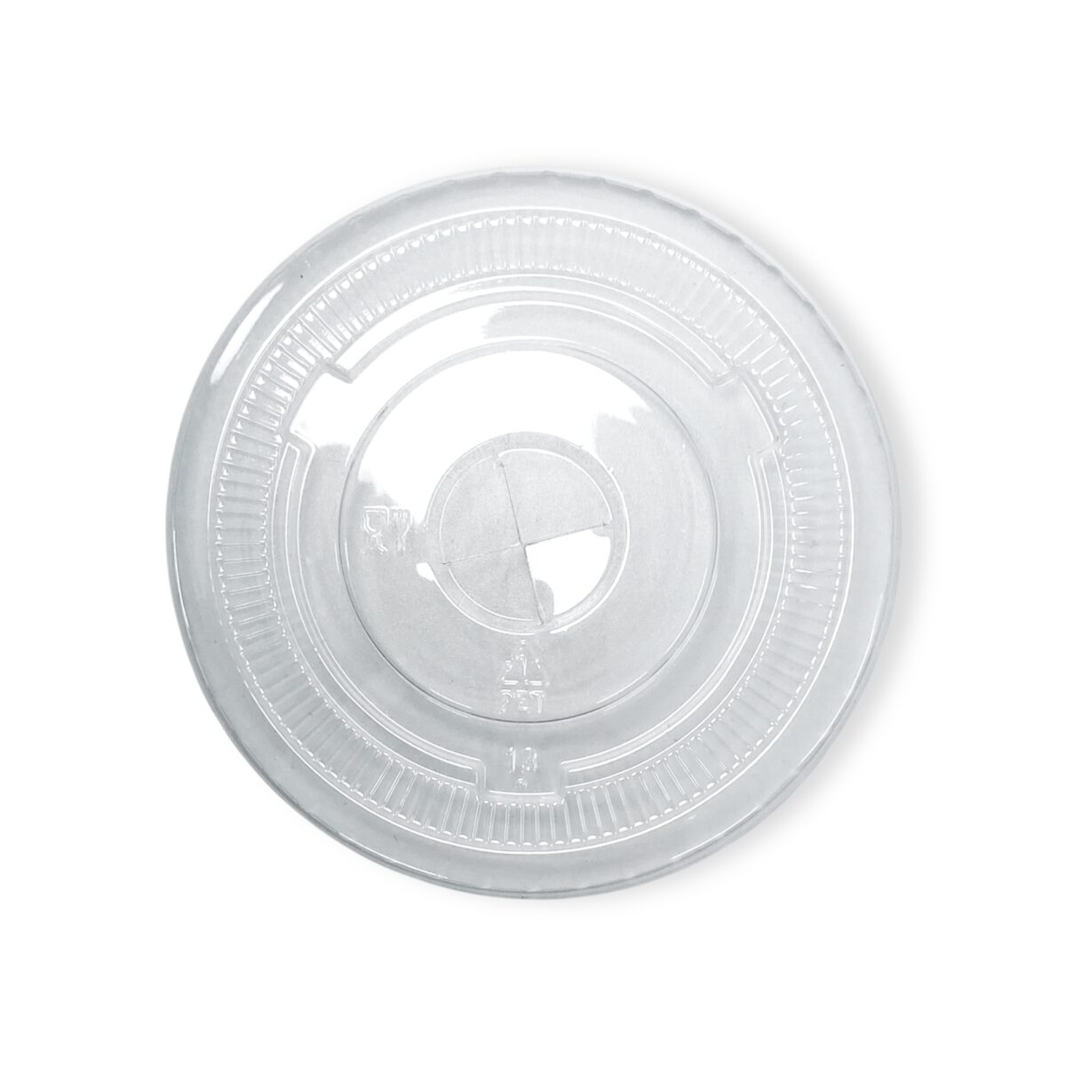 92mm PET Flat Lid With Straw Slot - Image 1
