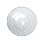 92mm PET Flat Lid With Straw Slot