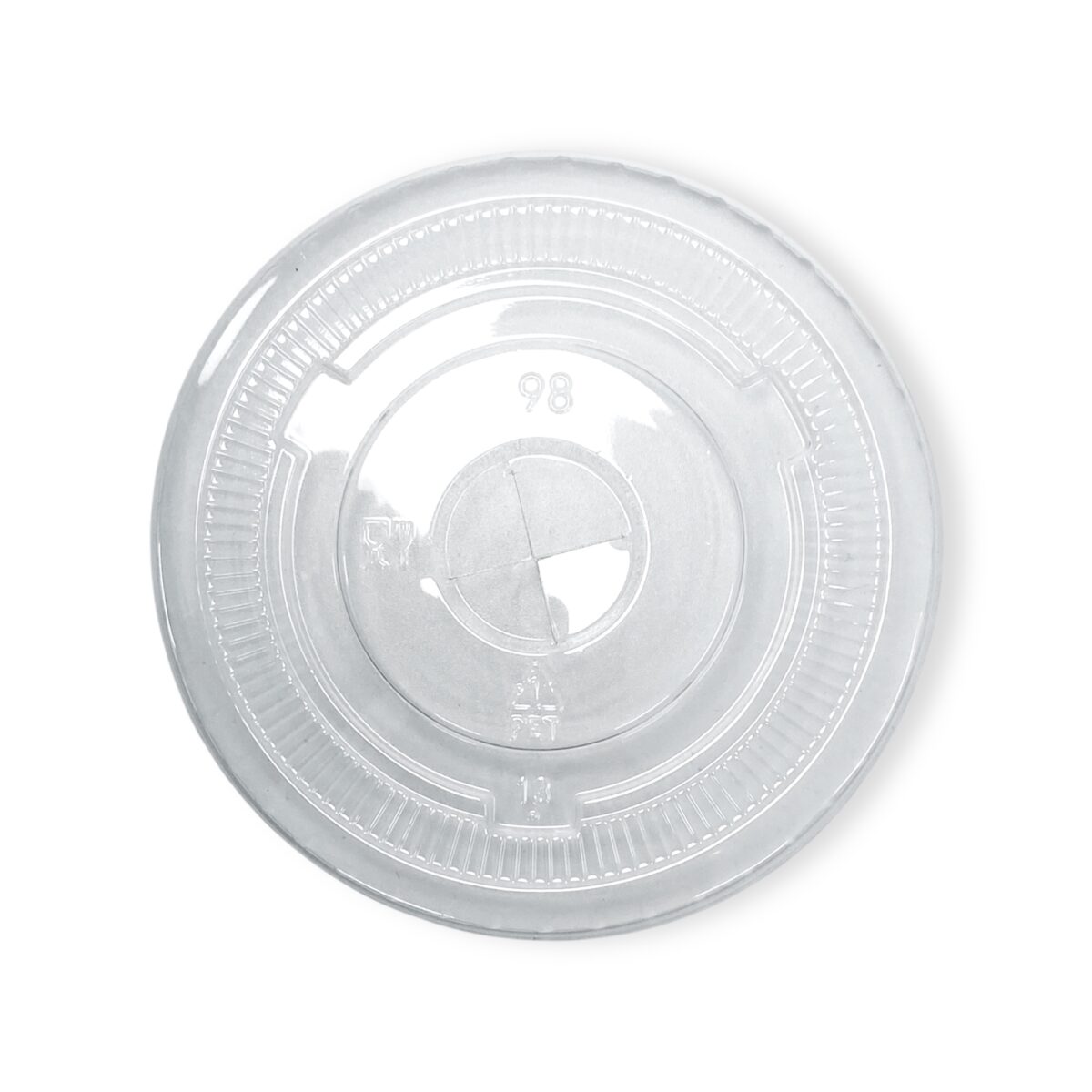 98mm PET Flat Lid With Straw Slot - Image 1