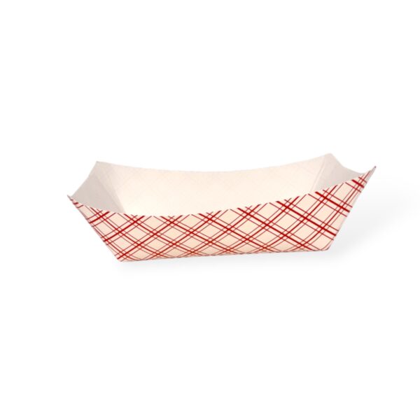 #300 Red Checkered Paper Food Tray