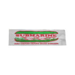 White Submarine Bag with Print – 4" x 2" x 16"