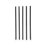 8" Black Plastic Straw – 6mm